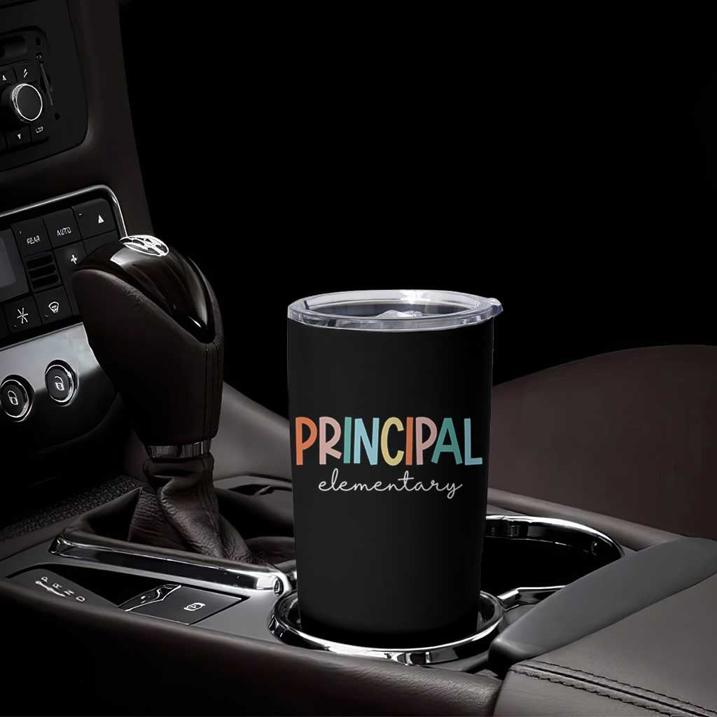 Boho Retro Vintage Elementary Principal Back to School Tumbler Cup