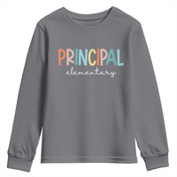 Boho Retro Vintage Elementary Principal Back to School Youth Sweatshirt