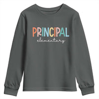 Boho Retro Vintage Elementary Principal Back to School Youth Sweatshirt