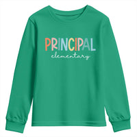 Boho Retro Vintage Elementary Principal Back to School Youth Sweatshirt