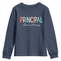 Boho Retro Vintage Elementary Principal Back to School Youth Sweatshirt