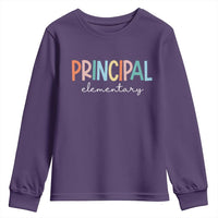 Boho Retro Vintage Elementary Principal Back to School Youth Sweatshirt