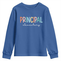Boho Retro Vintage Elementary Principal Back to School Youth Sweatshirt