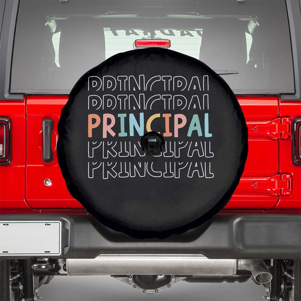 Boho Retro Vintage Principal Back to School Spare Tire Cover