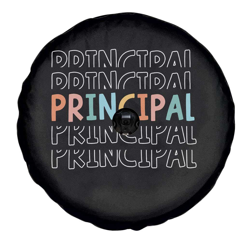Boho Retro Vintage Principal Back to School Spare Tire Cover