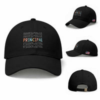 Boho Retro Vintage Principal Back to School Baseball Cap