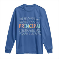 Boho Retro Vintage Principal Back to School Long Sleeve Shirt