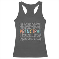 Boho Retro Vintage Principal Back to School Racerback Tank Top