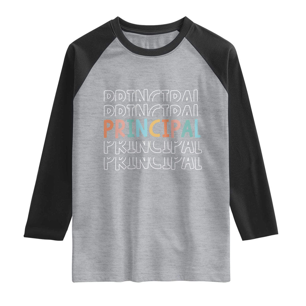 Boho Retro Vintage Principal Back to School Raglan Shirt