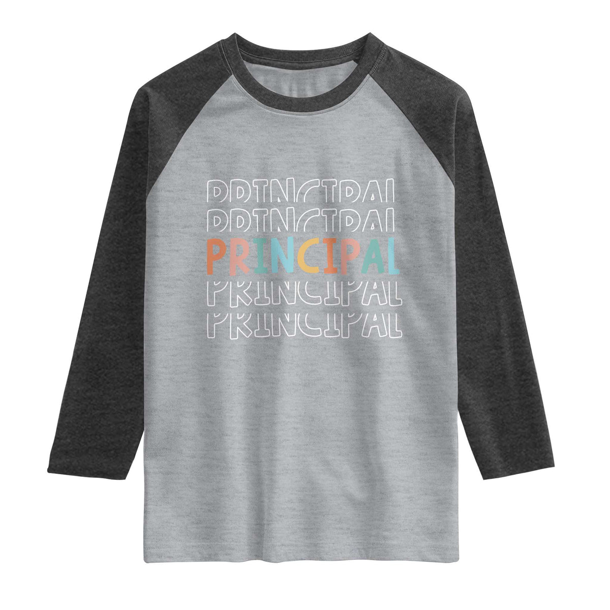 Boho Retro Vintage Principal Back to School Raglan Shirt