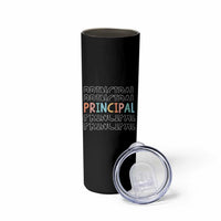 Boho Retro Vintage Principal Back to School Skinny Tumbler