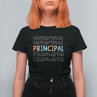 Boho Retro Vintage Principal Back to School T Shirt For Women