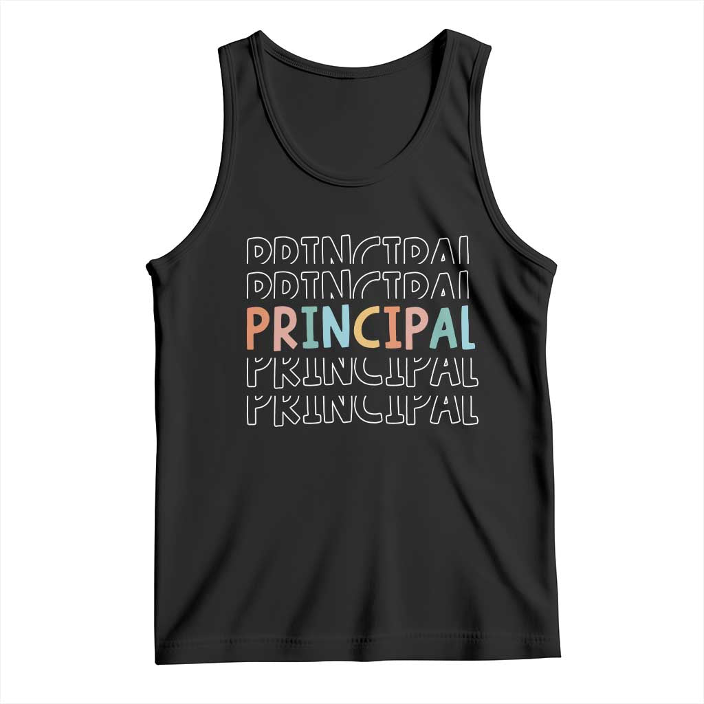 Boho Retro Vintage Principal Back to School Tank Top