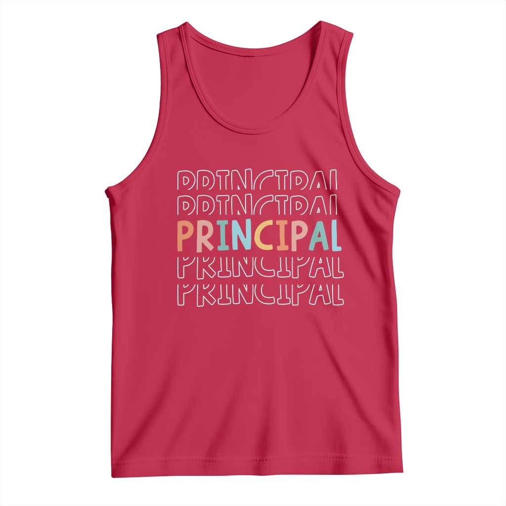 Boho Retro Vintage Principal Back to School Tank Top