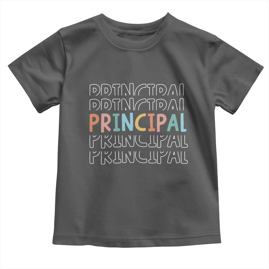Boho Retro Vintage Principal Back to School Toddler T Shirt