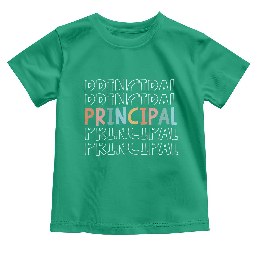 Boho Retro Vintage Principal Back to School Toddler T Shirt