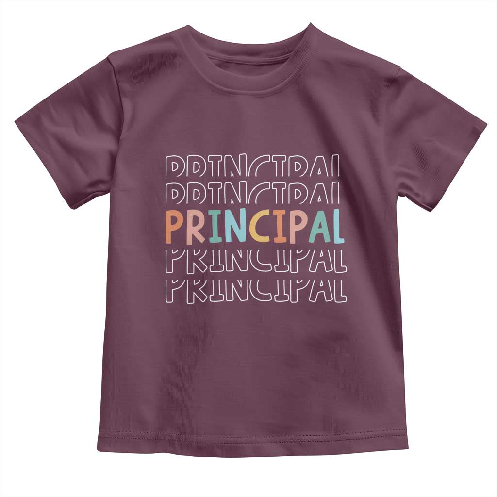 Boho Retro Vintage Principal Back to School Toddler T Shirt