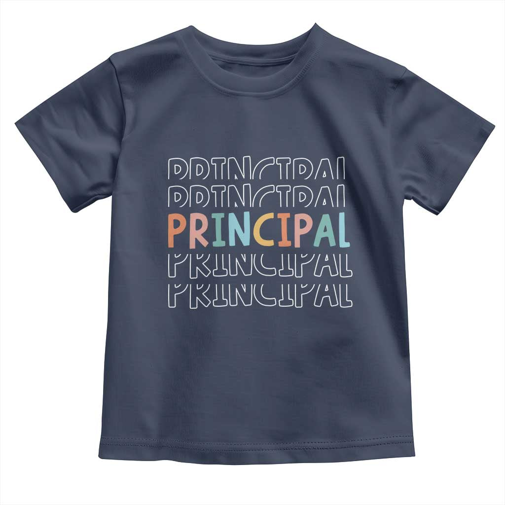 Boho Retro Vintage Principal Back to School Toddler T Shirt