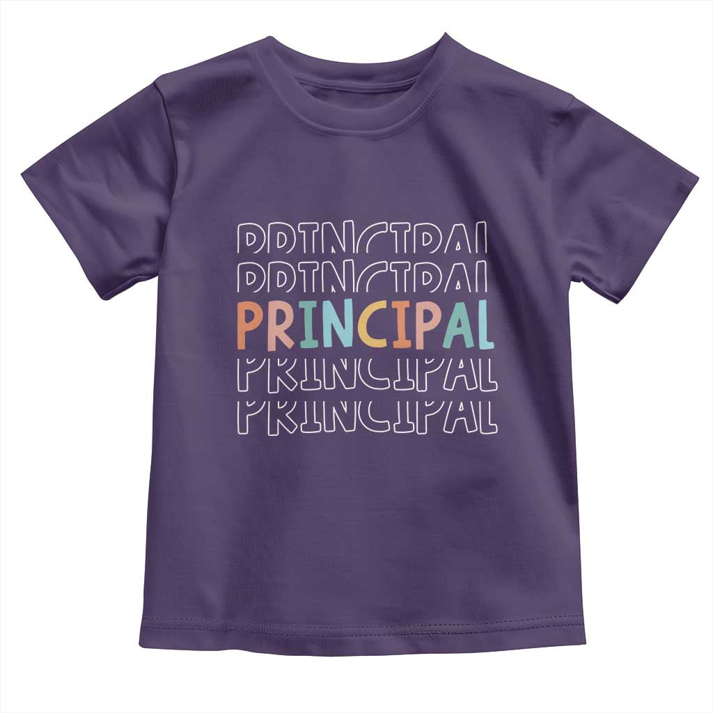Boho Retro Vintage Principal Back to School Toddler T Shirt