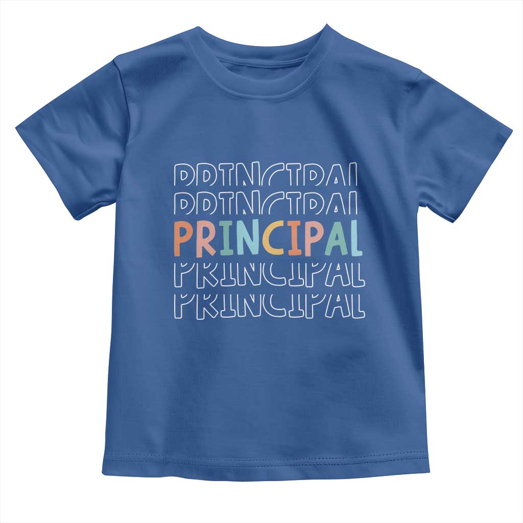 Boho Retro Vintage Principal Back to School Toddler T Shirt