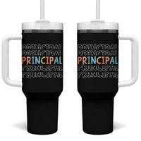Boho Retro Vintage Principal Back to School Tumbler With Handle