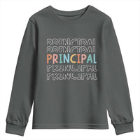 Boho Retro Vintage Principal Back to School Youth Sweatshirt