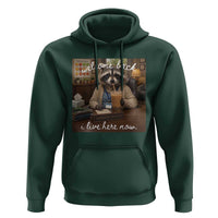 Funny School Therapist Raccoon Drinking Iced Coffee Hoodie