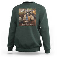 Funny School Therapist Raccoon Drinking Iced Coffee Sweatshirt