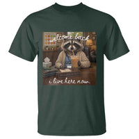 Funny School Therapist Raccoon Drinking Iced Coffee T Shirt