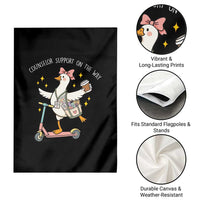 Counselor Support On The Way Garden Flag Silly Goose School Counselor