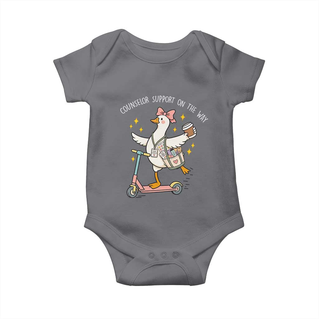 Counselor Support On The Way Baby Onesie Silly Goose School Counselor