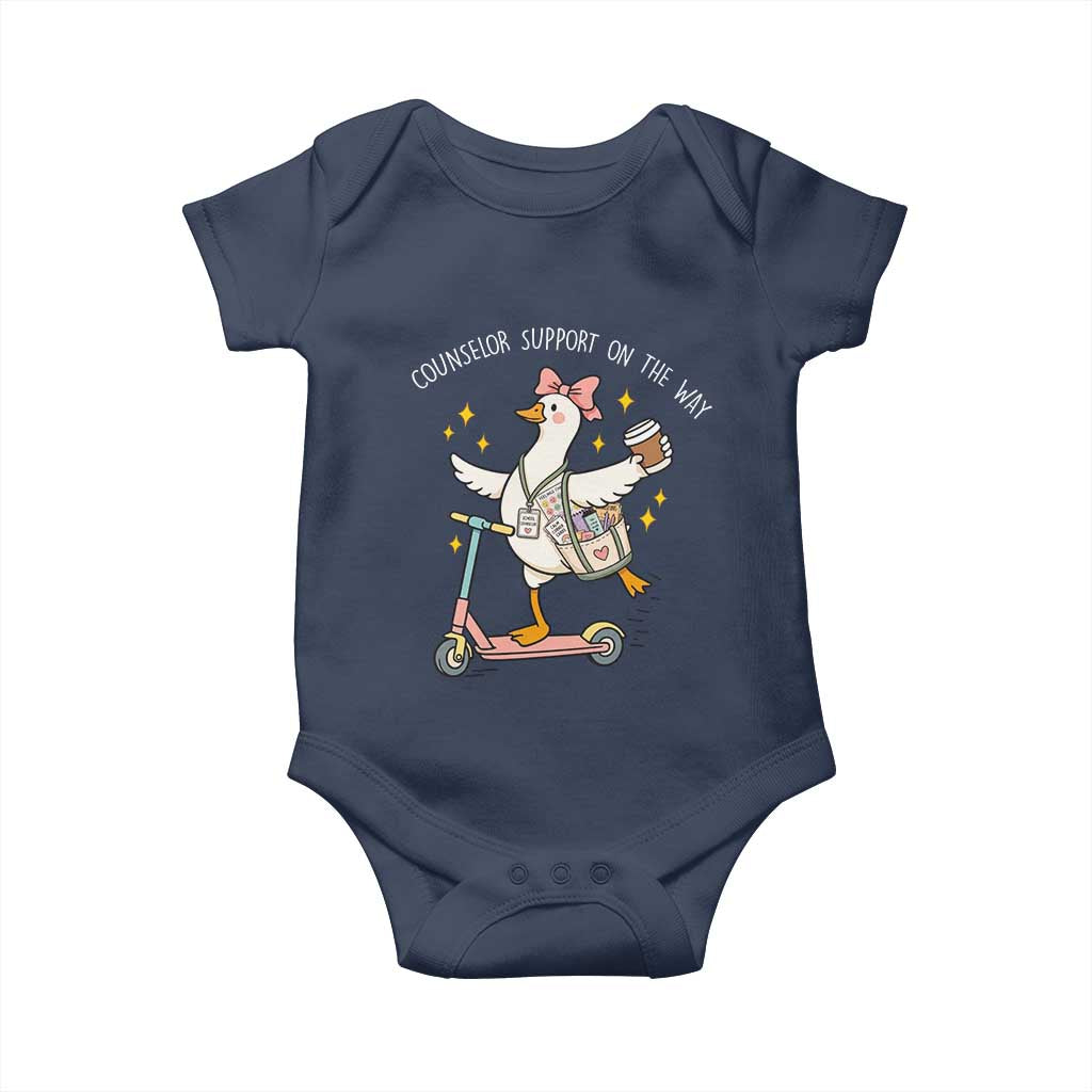 Counselor Support On The Way Baby Onesie Silly Goose School Counselor