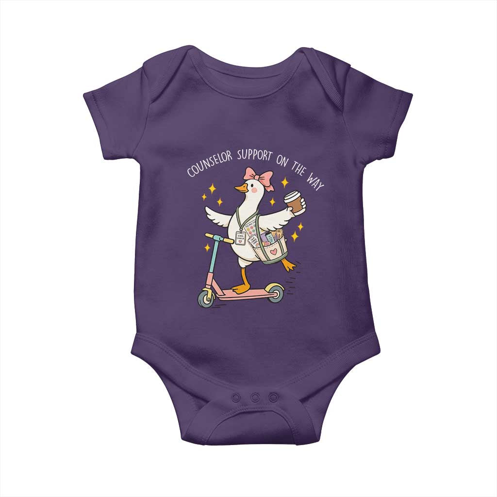 Counselor Support On The Way Baby Onesie Silly Goose School Counselor