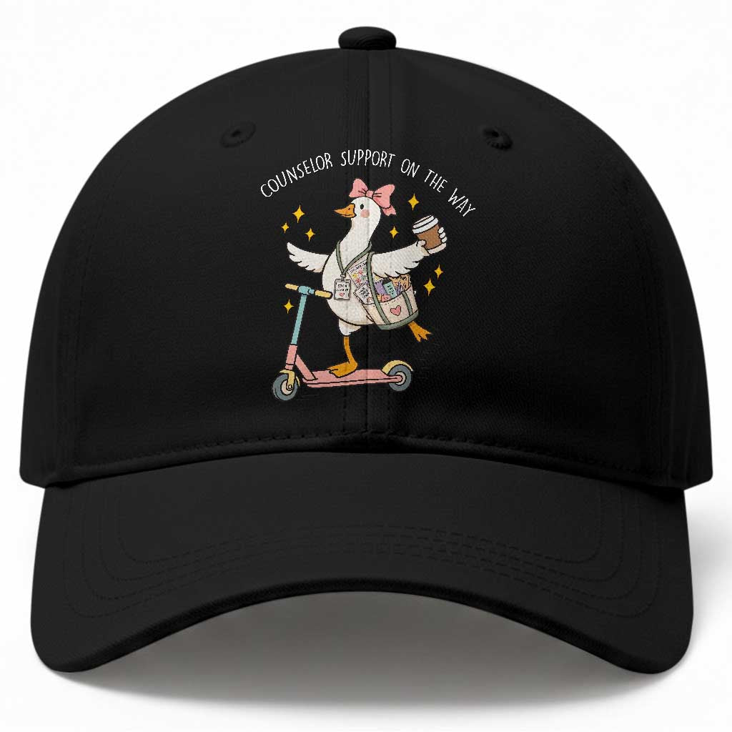 Counselor Support On The Way Baseball Cap Silly Goose School Counselor