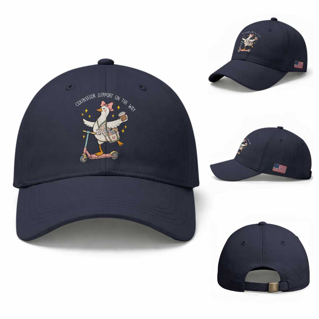 Counselor Support On The Way Baseball Cap Silly Goose School Counselor