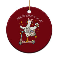 Counselor Support On The Way Ceramic Ornament Silly Goose School Counselor