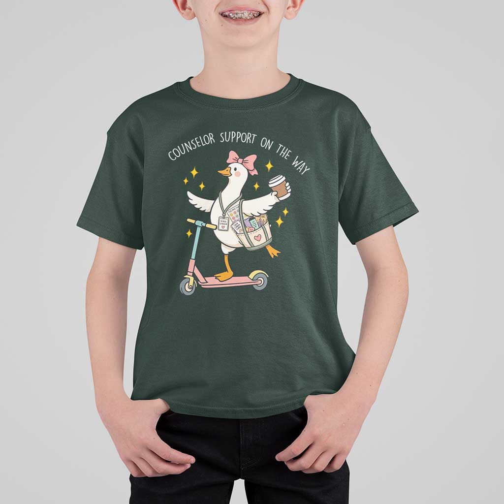 Counselor Support On The Way T Shirt For Kid Silly Goose School Counselor