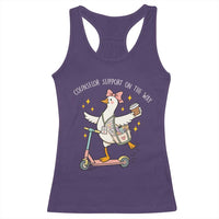 Counselor Support On The Way Racerback Tank Top Silly Goose School Counselor