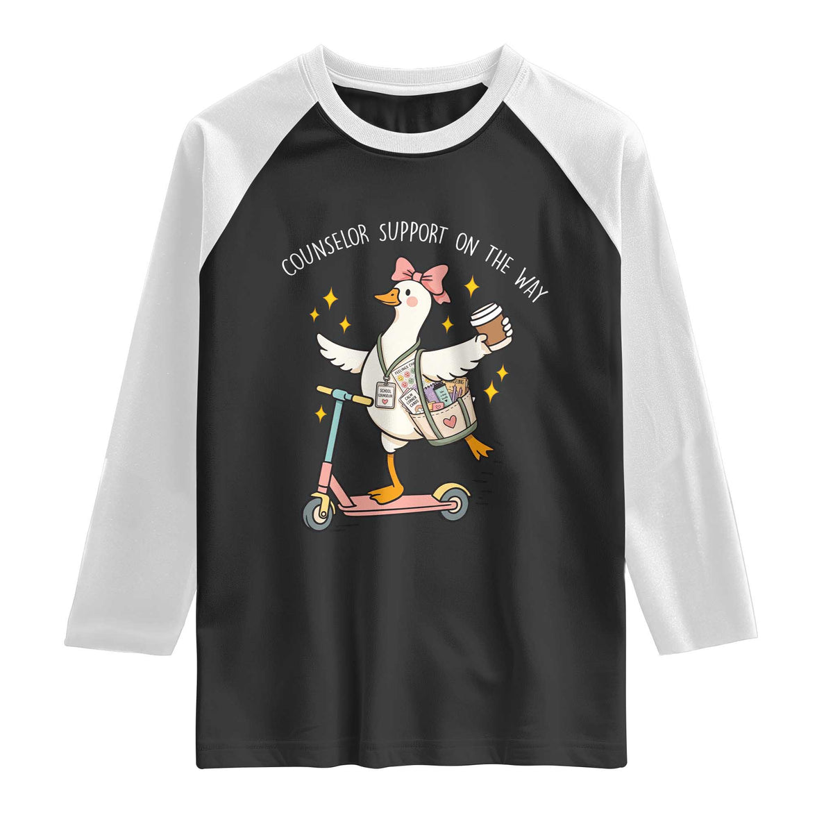Counselor Support On The Way Raglan Shirt Silly Goose School Counselor