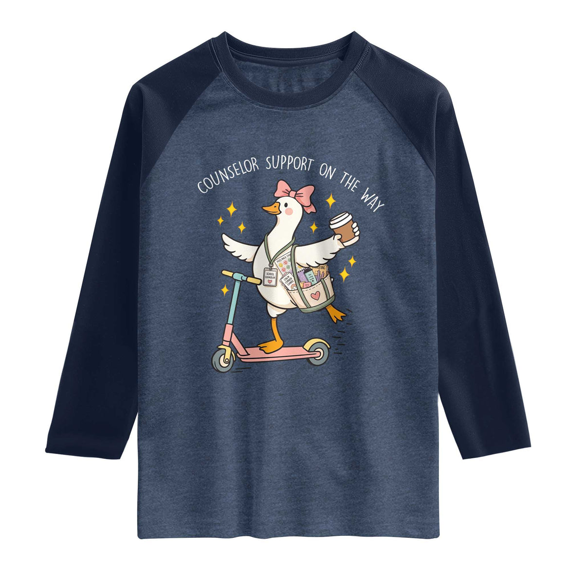 Counselor Support On The Way Raglan Shirt Silly Goose School Counselor