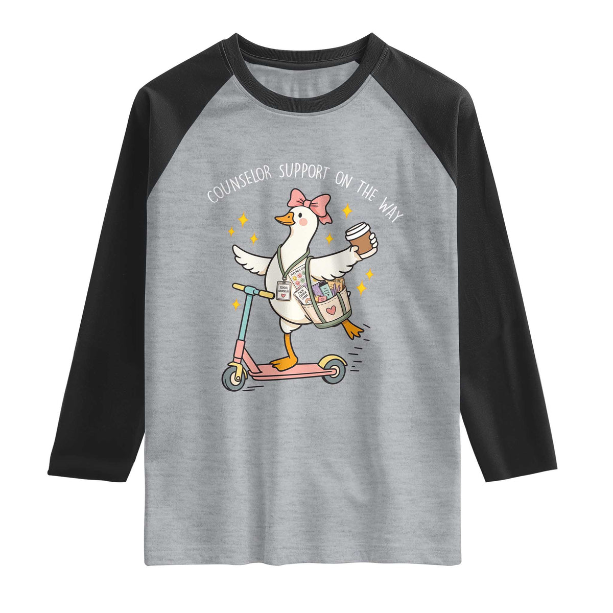 Counselor Support On The Way Raglan Shirt Silly Goose School Counselor