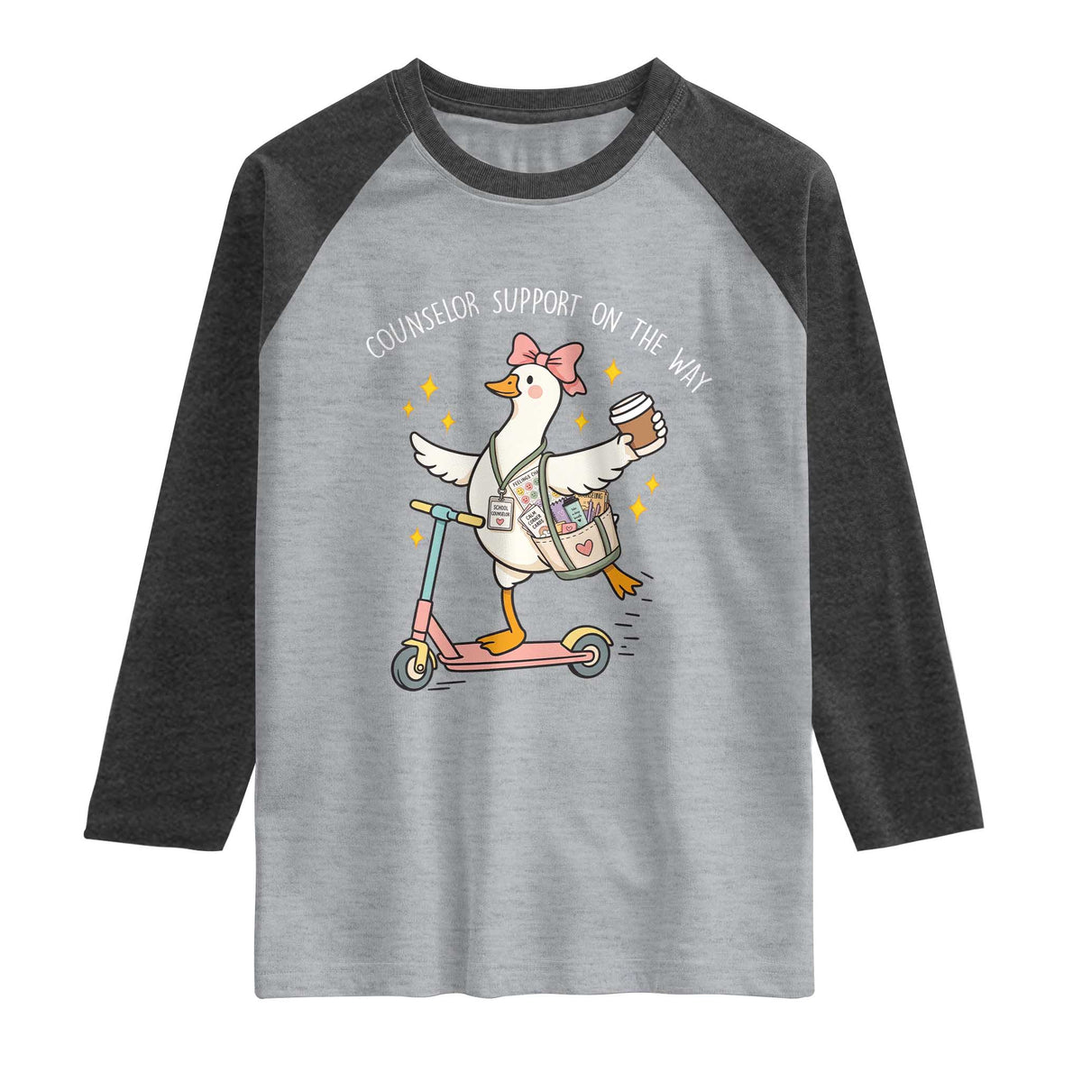 Counselor Support On The Way Raglan Shirt Silly Goose School Counselor
