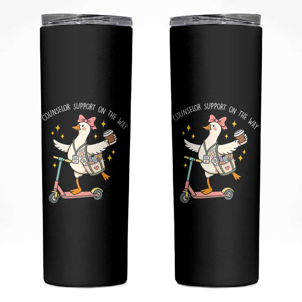 Counselor Support On The Way Skinny Tumbler Silly Goose School Counselor