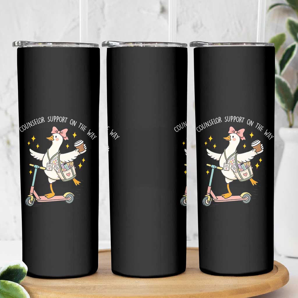 Counselor Support On The Way Skinny Tumbler Silly Goose School Counselor