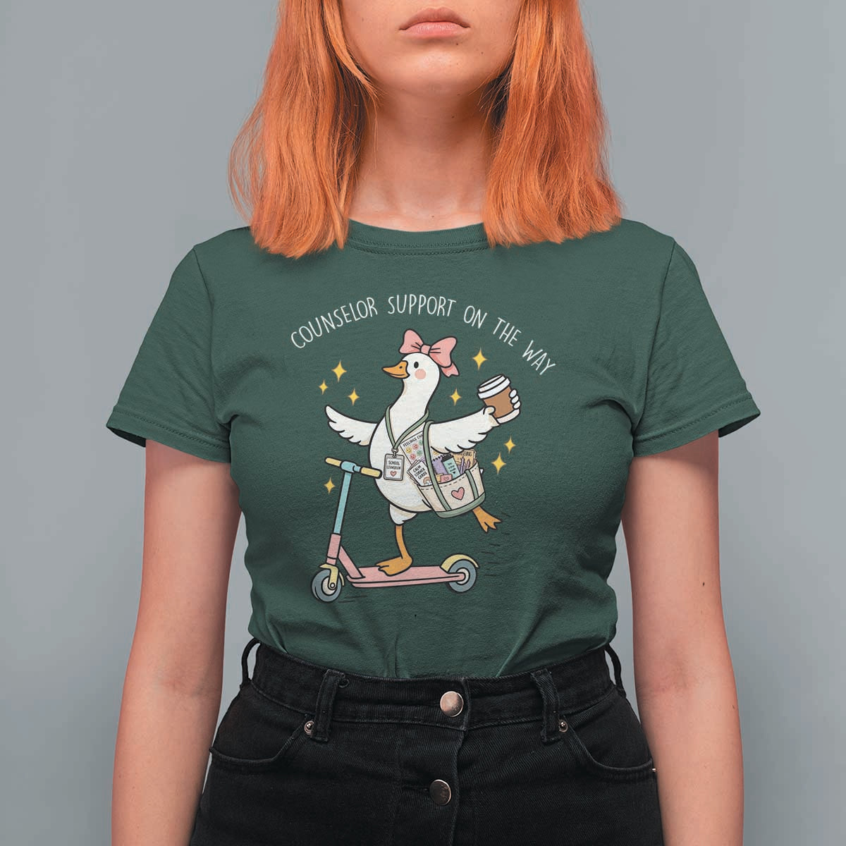 Counselor Support On The Way T Shirt For Women Silly Goose School Counselor