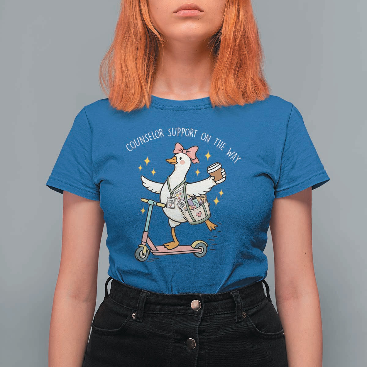 Counselor Support On The Way T Shirt For Women Silly Goose School Counselor