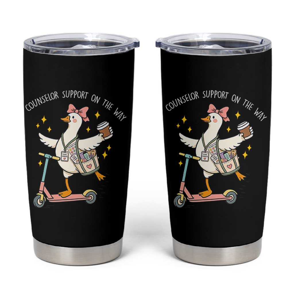 Counselor Support On The Way Tumbler Cup Silly Goose School Counselor