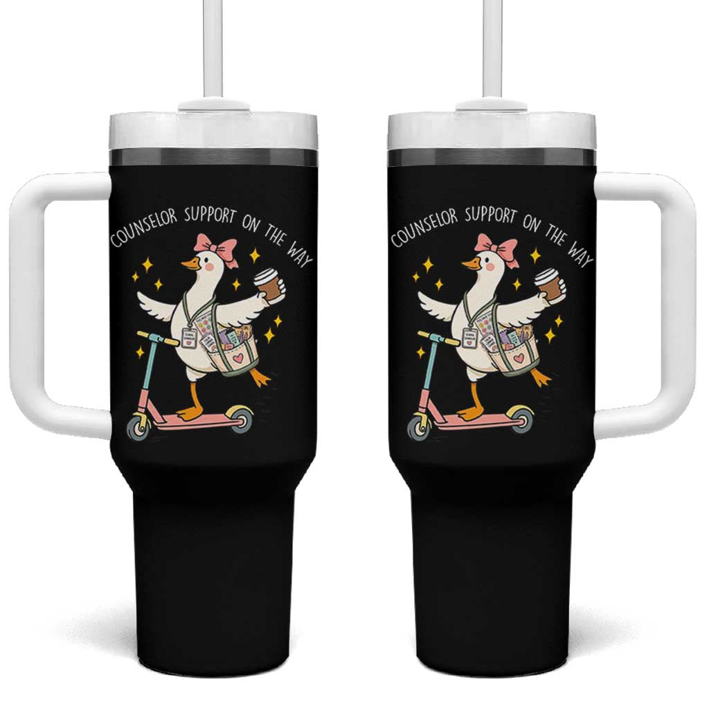 Counselor Support On The Way Tumbler With Handle Silly Goose School Counselor