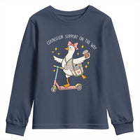 Counselor Support On The Way Youth Sweatshirt Silly Goose School Counselor