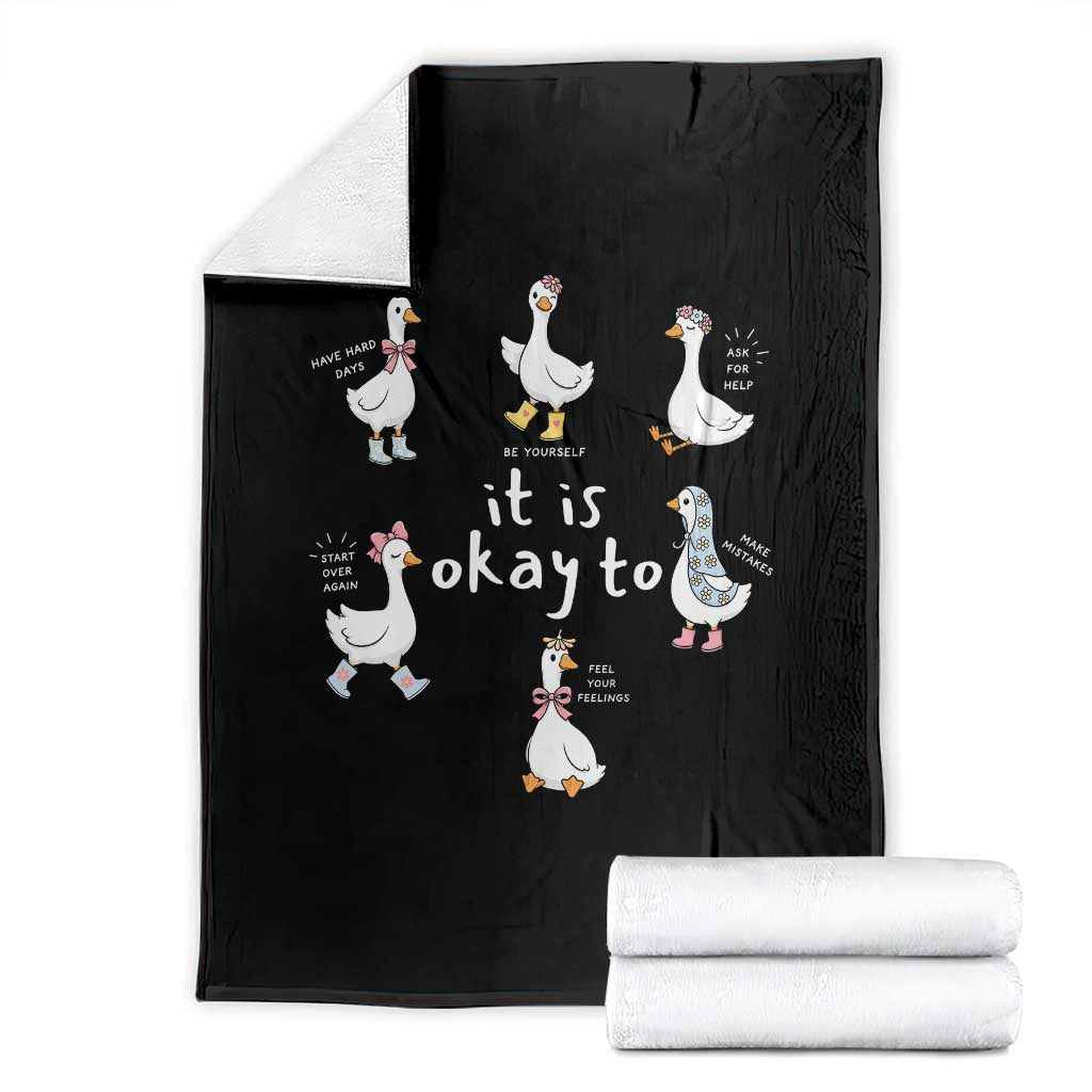 Silly Goose It is Okay to Mental Health Throw Blanket Counselor Special Education